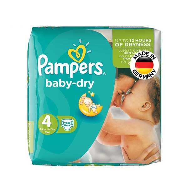 پوشک پمپرز مدل Baby Dry سایز 4 بسته 25 عددی