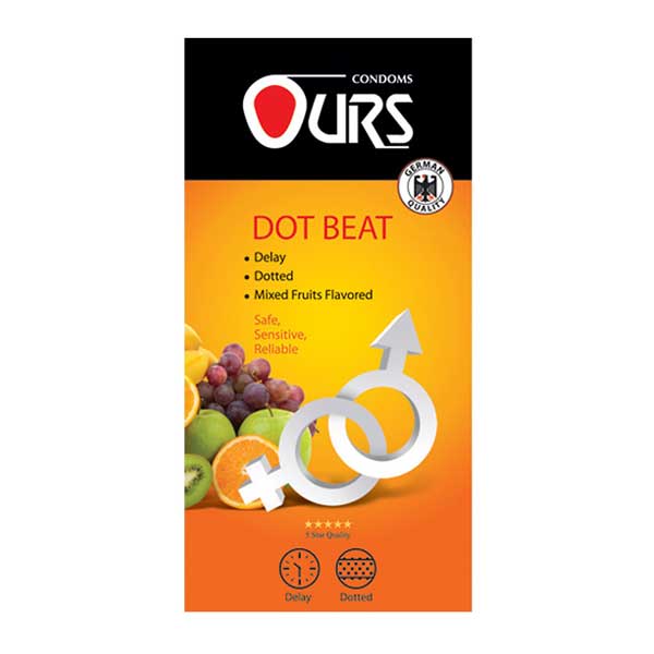 کاندوم اورز مدل Dot Beat بسته 12 عددی