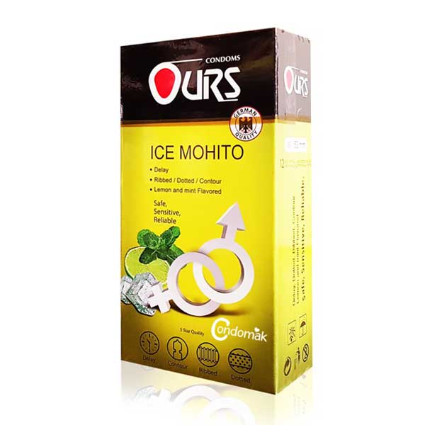 کاندوم اورز مدل Ice Mohito بسته 12 عددی