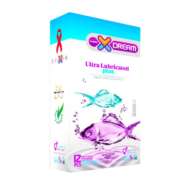 کاندوم ایکسدریم مدل بسیار روان Ultra Lubricataed plus بسته 12 عددی
