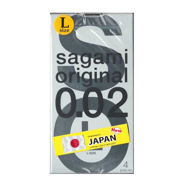 کاندوم ساگامی سایز بزرگ چهار عددی SAGAMI ORIGINAL 0.02
