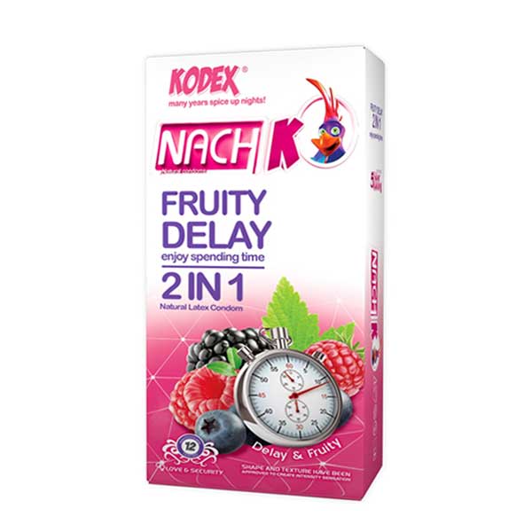 کاندوم تاخیری و میوه ای کدکس مدل Fruity Delay Concom