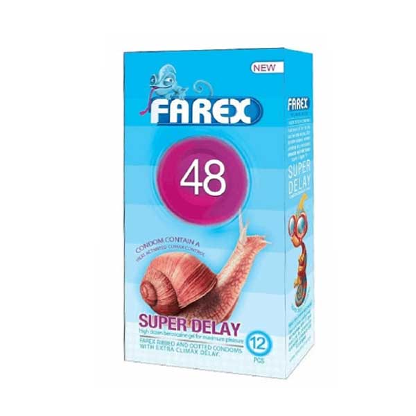 کاندوم فوق تاخیری و خاردار فارکس 48 Super Delay