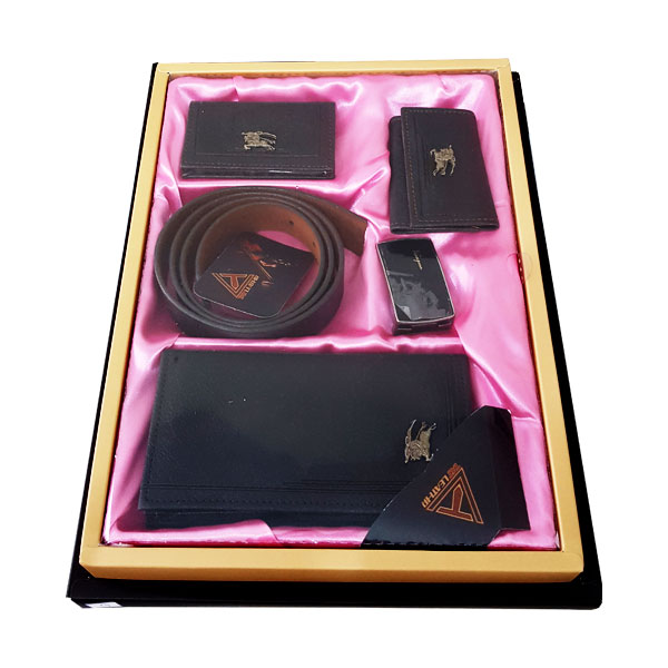 ست هدیه چرم مصنوعی ۵ تیکه طرح جعبه ویالون