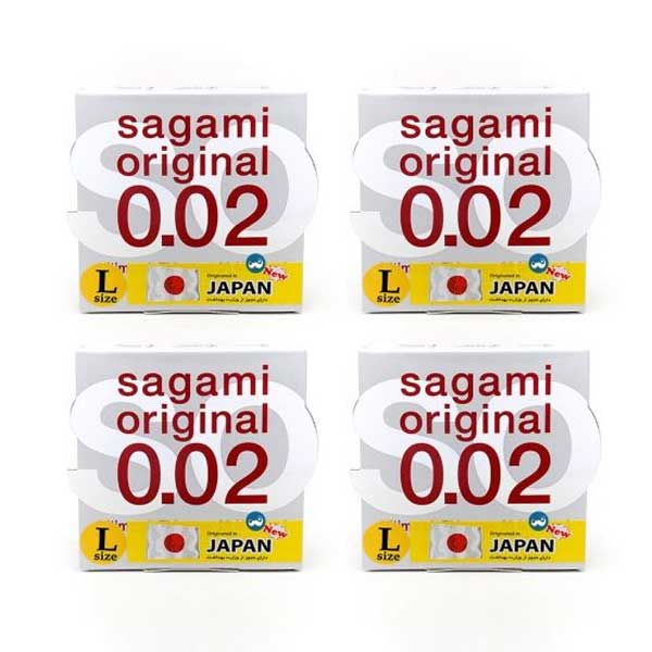 4 بسته تک عددی کاندوم ساگامی سایز بزرگ Sagami Original 0.02