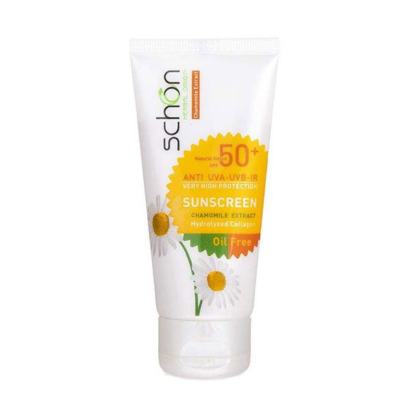 کرم ضد آفتاب +SPF50 رنگی فاقد چربی شون مناسب پوست چرب حجم 50 میل- رنگ طبییعی 