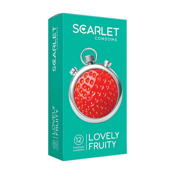 کاندوم میوه ای تاخیری اسکارلت مدل LOVELY FRUITY
