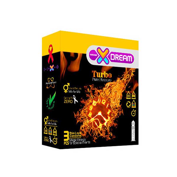 کاندوم توربو ایکس دریم Xdrem Turbo بسته 3 عددی