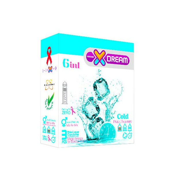 کاندوم ایکس دریم مدل cold بسته سه عددی