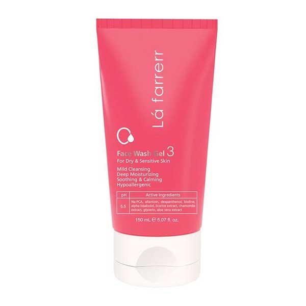 ژل شستشوی صورت لافارر مخصوص پوست های خشک و حساس (3) حجم 150 میلی لیتر