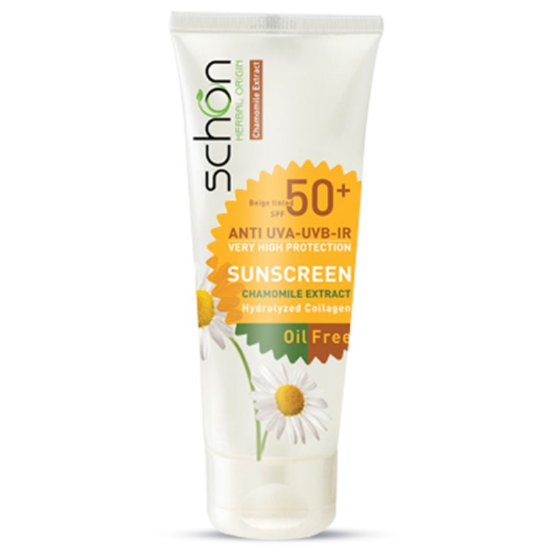 کرم ضد آفتاب +SPF50 رنگی فاقد چربی شون مناسب پوست چرب حجم 50 میل- رنگ بژ 