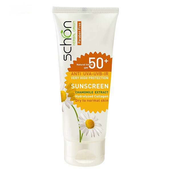 کرم ضد آفتاب رنگی SPF50+ شون مناسب پوست خشک تا نرمال حجم 50 میل-رنگ طبیعی