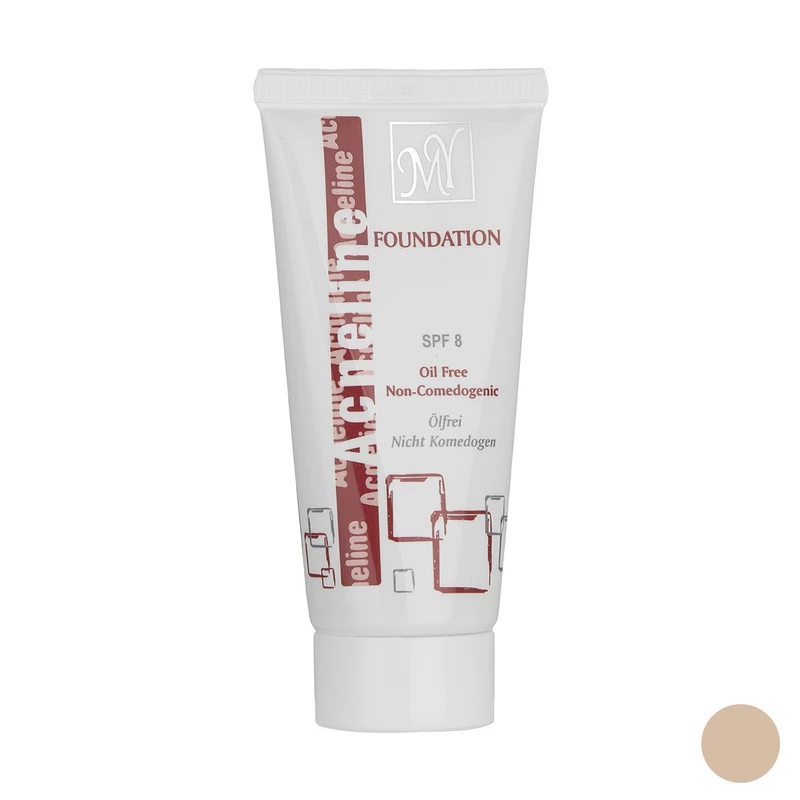 لوسیون فاندیشن آکنه‌لاین A02 مای پوست‌چرب و مختلط 35میل-Natural Beige