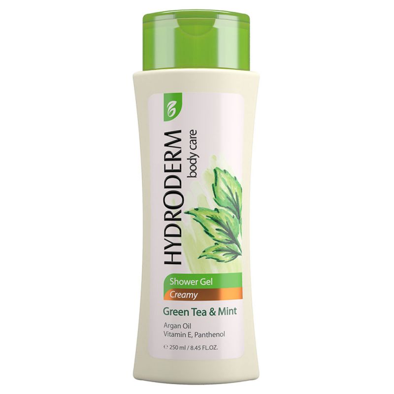 شامپو بدن کرمی هیدرودرم با رایحه چای سبز و نعناع حجم 250 میل