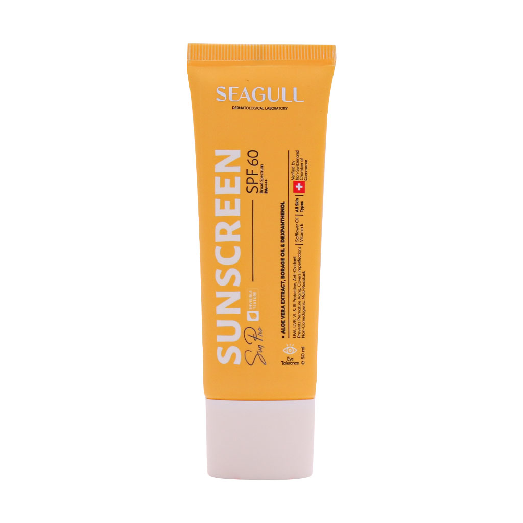 کرم ضد آفتاب بی رنگ SPF60 سی گل مناسب انواع پوست 50 میل