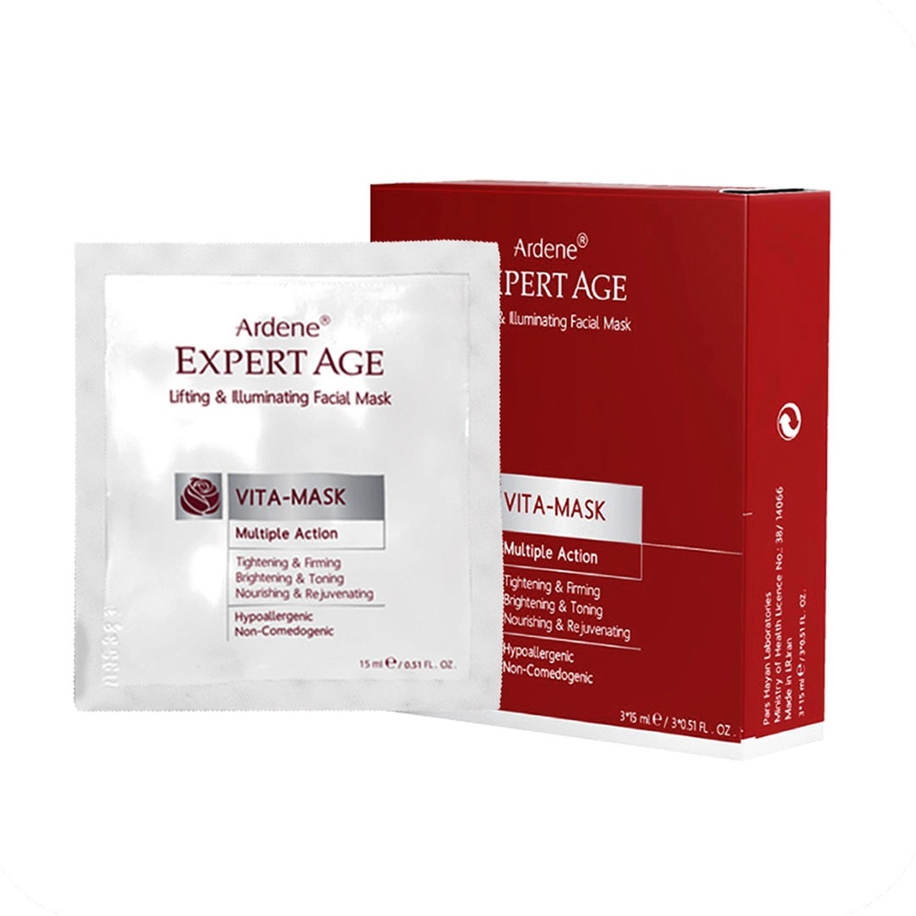 ماسک سفت‌کننده و شفاف‌کننده پوست صورت و گردن Vita Mask آردن اکسپرت‌ایج 