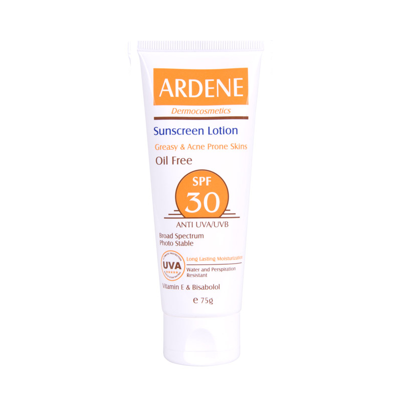 لوسیون ضد آفتاب SPF 30 فاقد چربی آردن پوست‌چرب و جوشدار 75گرم