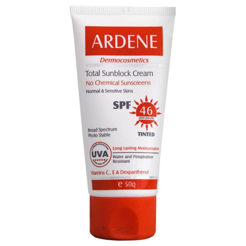 کرم ضد آفتاب رنگی آردن SPF46 پوست‌معمولی و حساس 50گرم