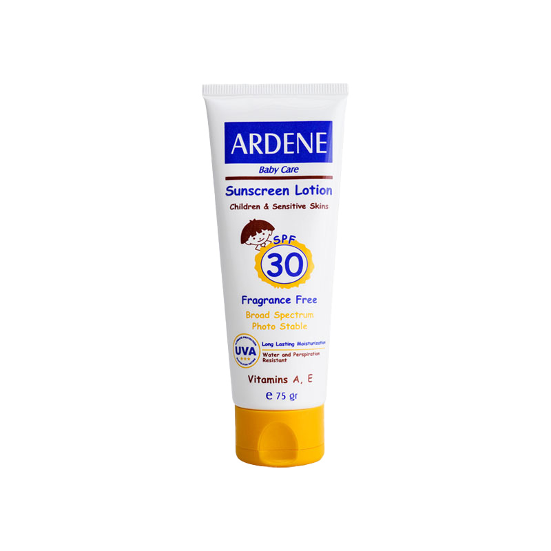 لوسیون ضد آفتاب SPF30 كودک آردن مناسب کودکان و پوست‌حساس 75گرم