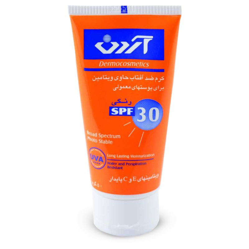 کرم ضد آفتاب رنگی آردن SPF30 حاوی ویتامین مناسب پوست معمولی 50 گرم
