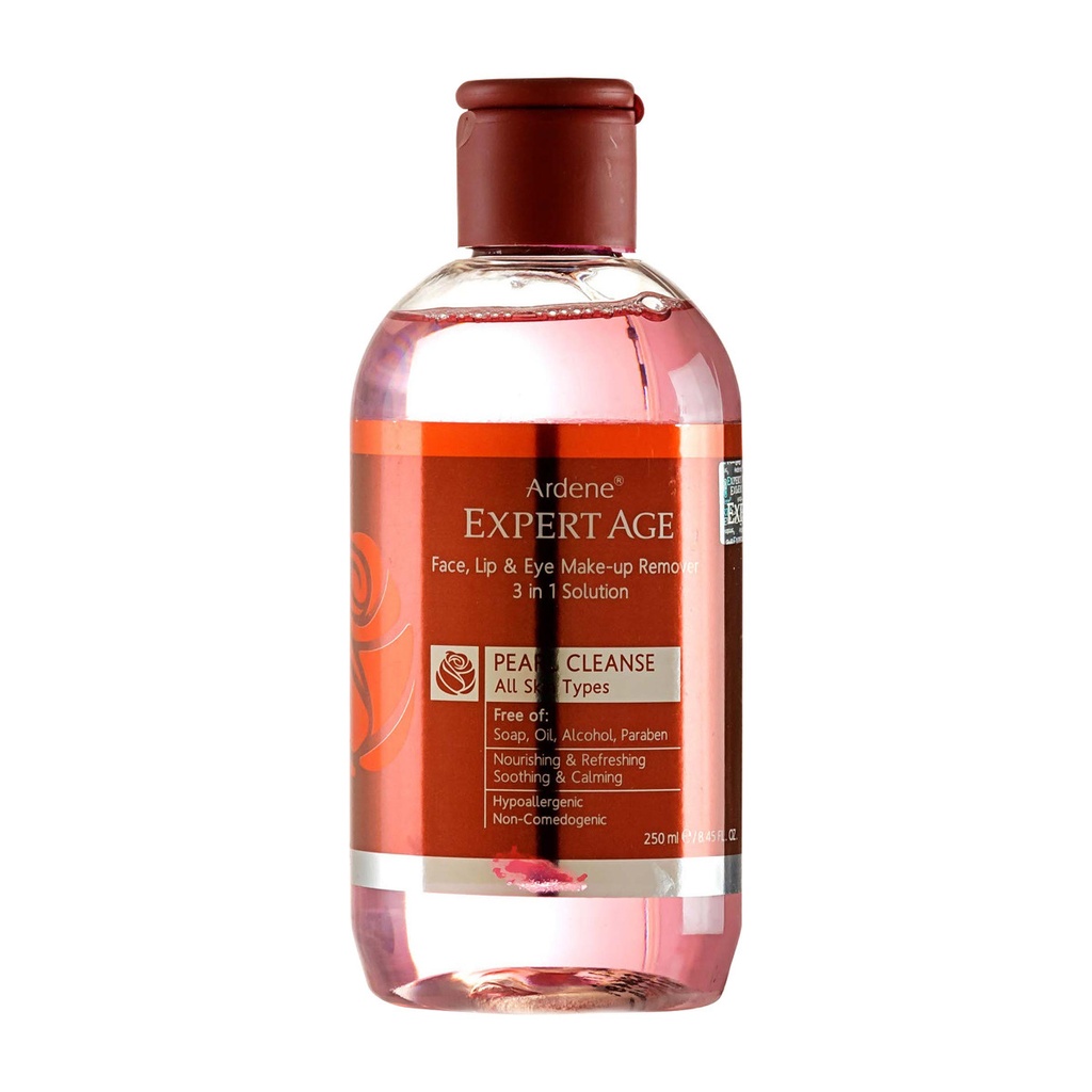 مایع پاک‌کننده آرایش چشم، لب و صورت Pearl Cleanse آردن اکسپرت‌ایج انواع‌پوست 250میل