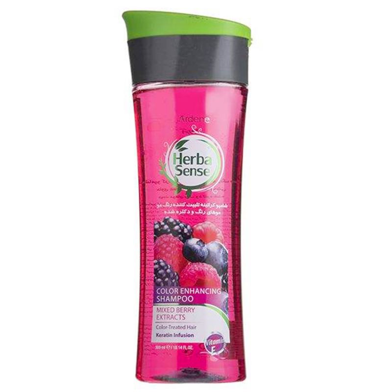شامپو کراتینه تثبیت کننده رنگ مو آردن سری هرباسنس حجم 300 میل