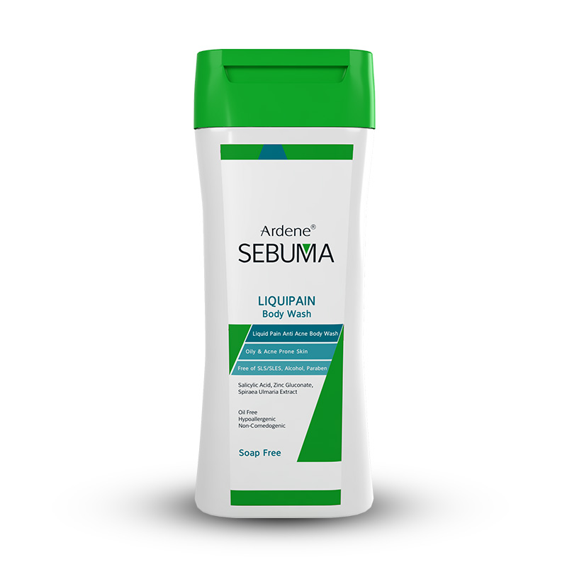 مایع شوینده غیر صابونی بدن آردن سبوما مدل LIQUIPAIN BODY WASH مناسب پوست‌چرب و دارای آکنه‌ 250میل