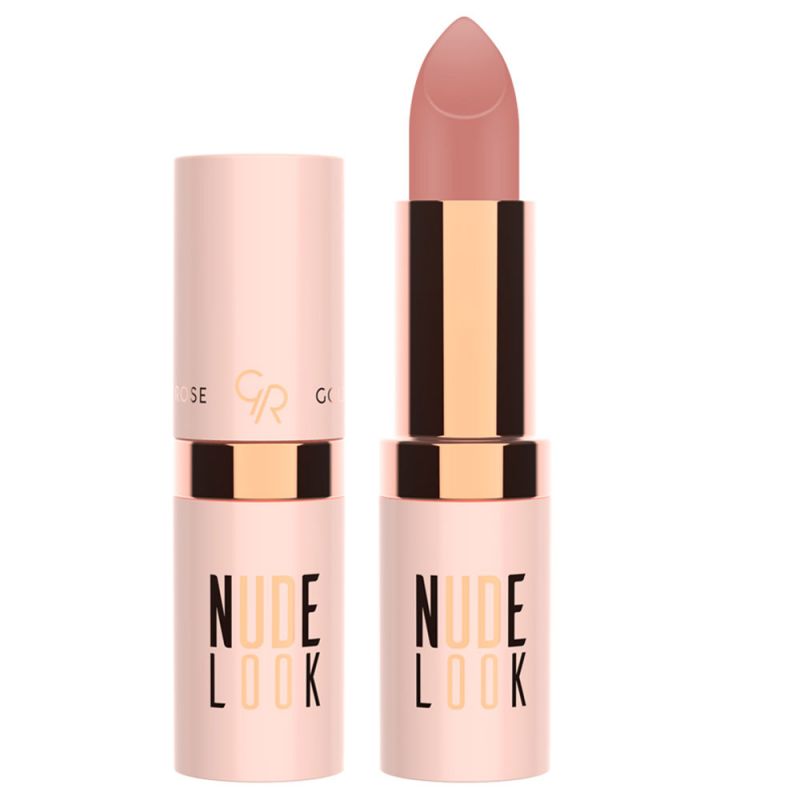 رژ لب جامد مات گلدن رز مدل Nude Look - شماره 01 (Coral Nude)