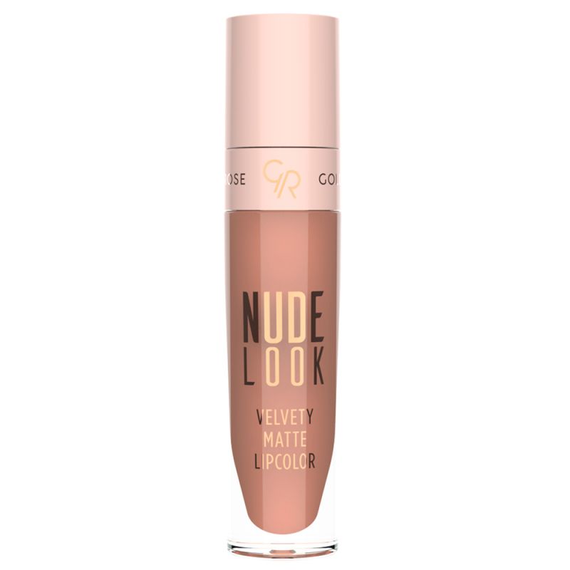 رژ لب مایع مات گلدن رز مدل Nude Look شماره 01 (Just-Nude)