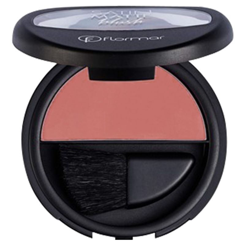 رژ گونه مات فلورمار مدل Satin شماره 05 (Peach Brown)
