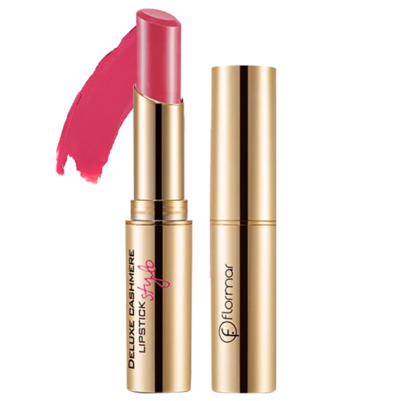 رژ لب فلورمار مدل Deluxe Cashmere شماره DC23 رنگ Stylish Carmine