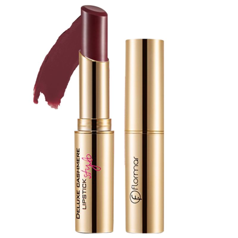 رژ لب فلورمار مدل Deluxe Cashmere شماره DC27 رنگ Chic Aubergine