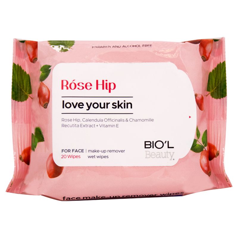 دستمال مرطوب بیول مدل Rose Hip بسته 20 عددی