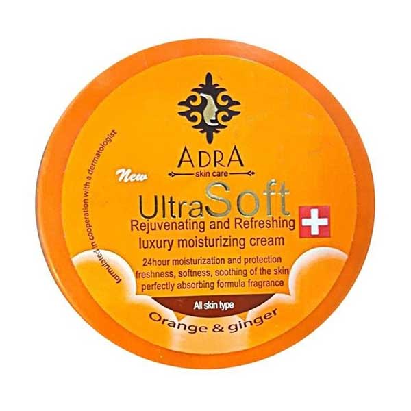 کرم جوان کننده و شاداب کننده دست آدرا حاوی عصاره پرتقال و زنجبیل حجم 200 میل