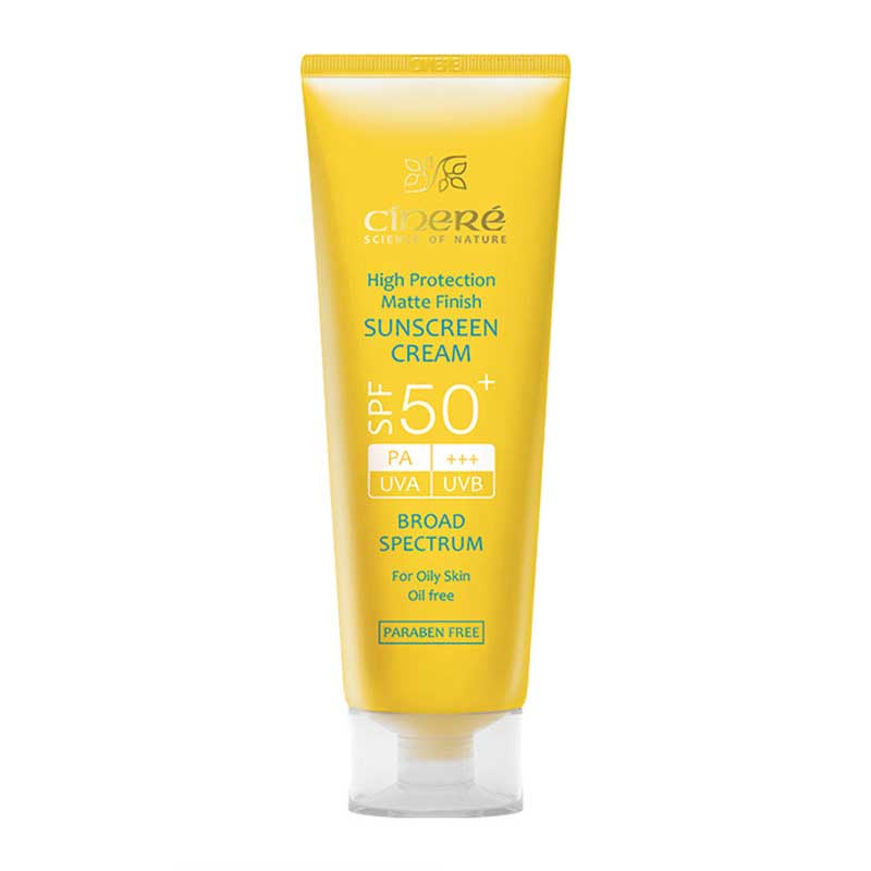 کرم ضد آفتاب SPF 50 بدون رنگ سینره مناسب پوست های چرب و جوش دار 50 میل
