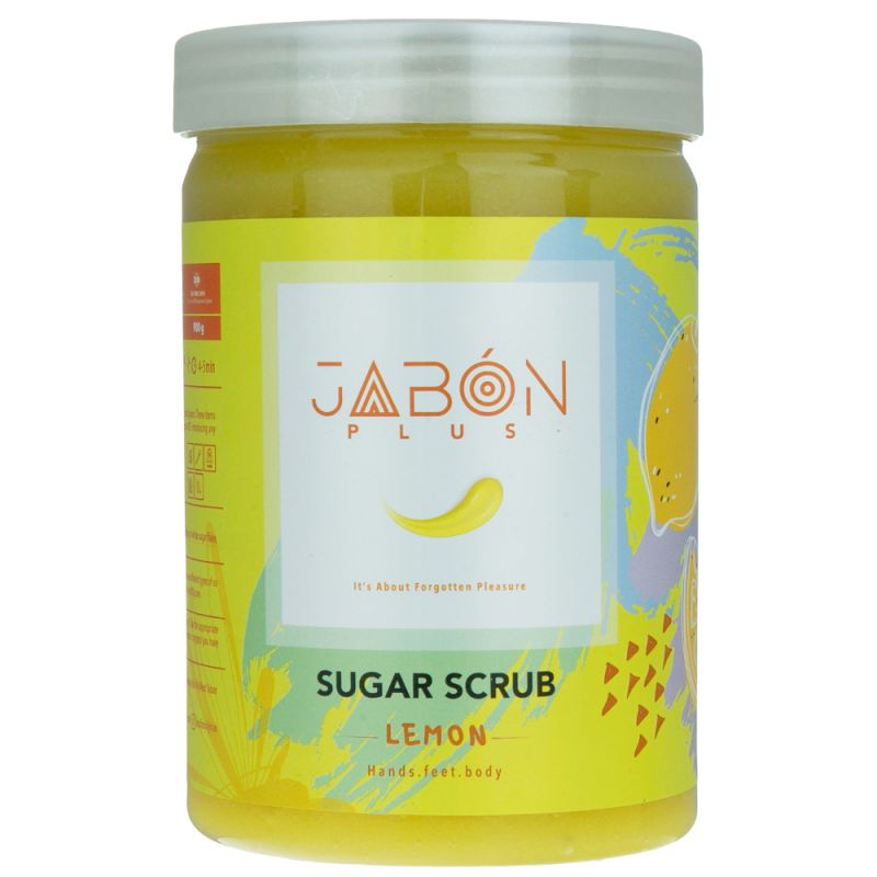 اسکراب شکری لایه بردار پوست ژبن پلاس مدل Lemon وزن 900 گرم