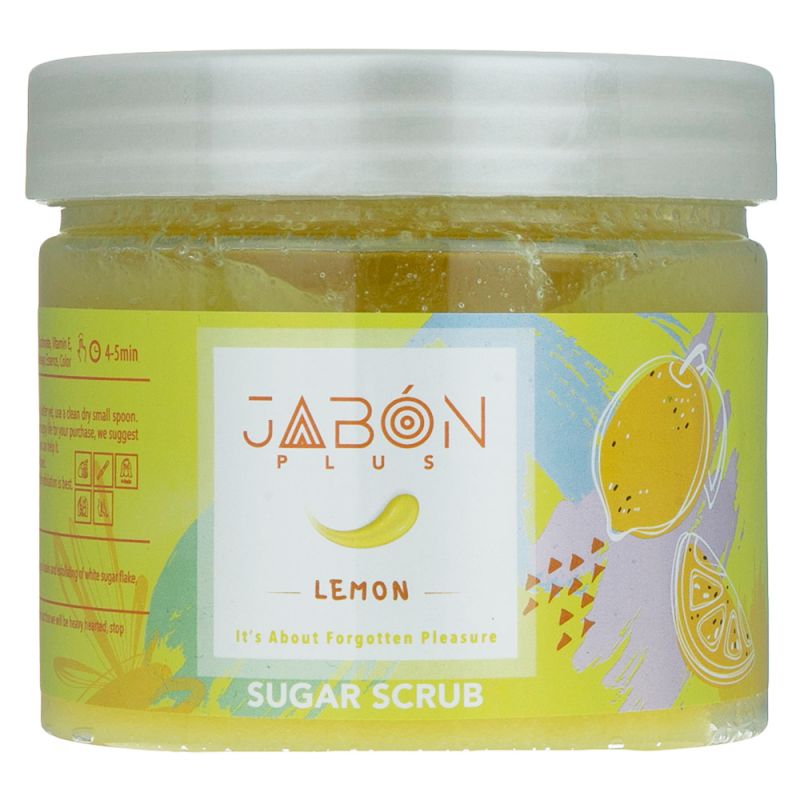 اسکراب شکری لایه بردار پوست ژبن پلاس مدل Lemon وزن 450 گرم