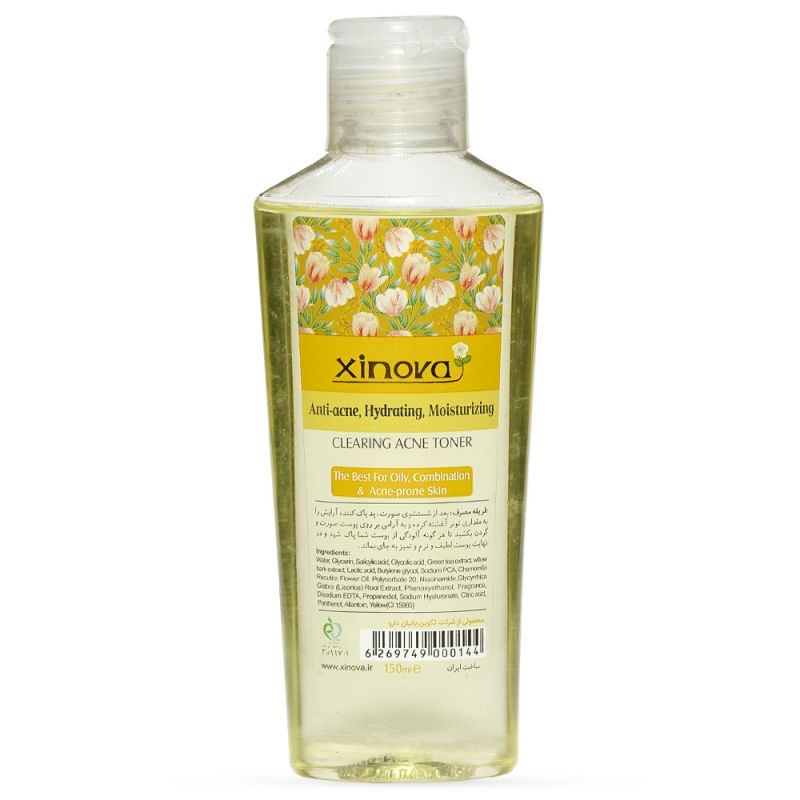 تونر پاک کننده صورت ژینووا مدل acne prone حجم 150 میل