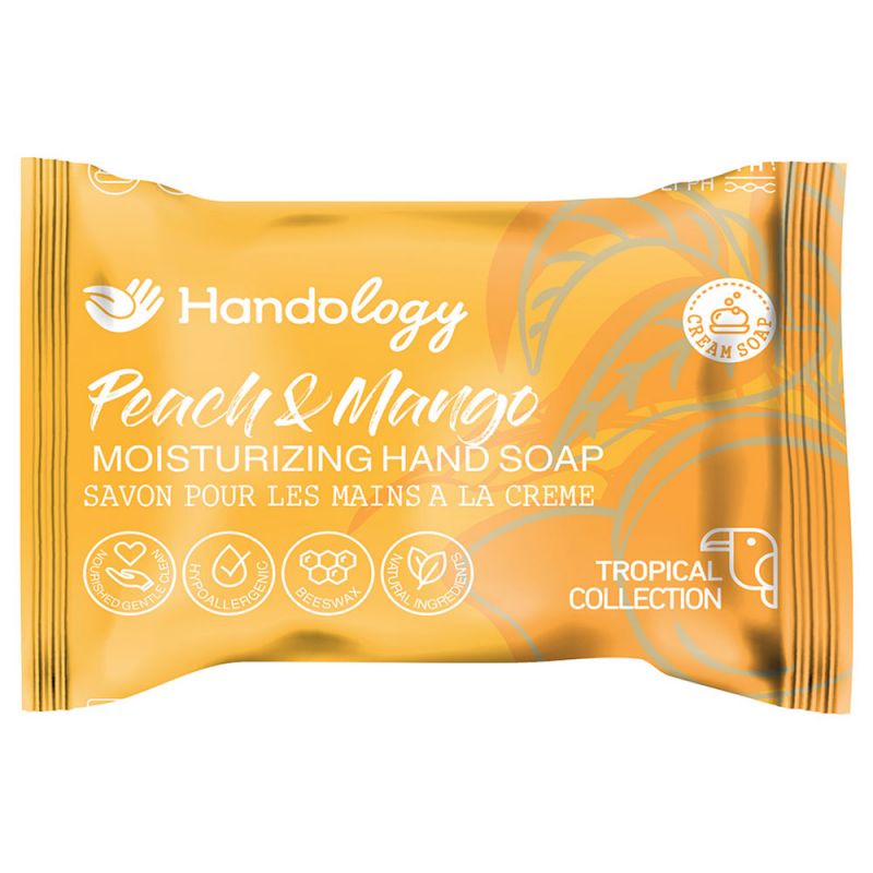 صابون مرطوب کننده هندولوژی مدل تراپیکال با رایحه هلو و انبه وزن 75 گرمی