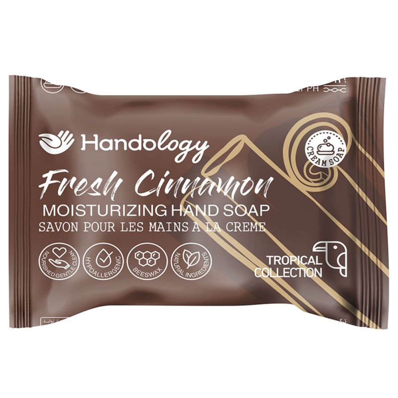 صابون مرطوب کننده هندولوژی مدل تراپیکال با رایحه دارچین وزن 75 گرمی