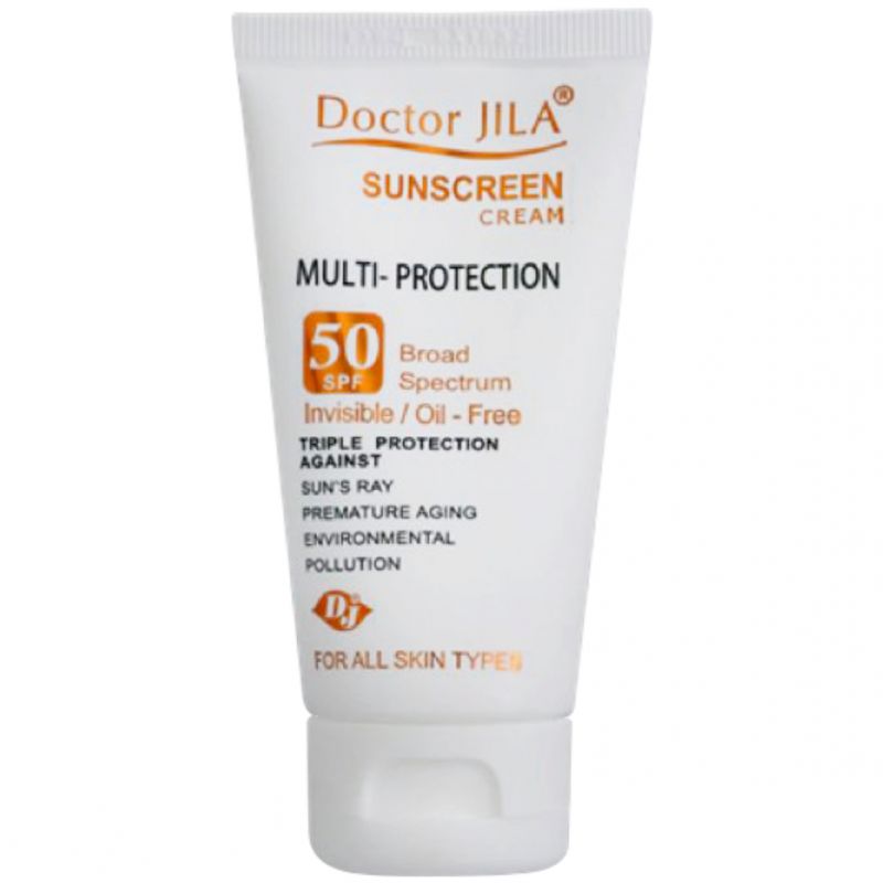 کرم ضد آفتاب دکتر ژیلا سری Multi Protection مدل Invisible حجم ۵۰ میل مناسب پوست‌ های چرب و مختلط