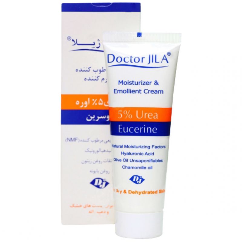 کرم مرطوب کننده دکتر ژیلا حاوی 5% اوره حجم 75 میل