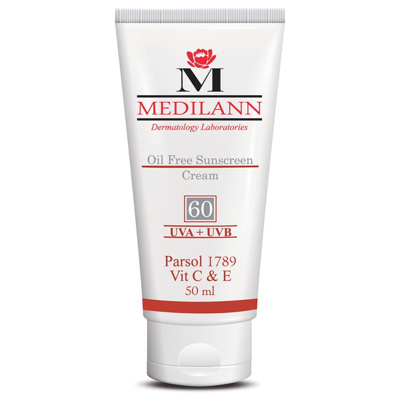 کرم ضد آفتاب رنگی Spf60 مدیلن مناسب پوست چرب حجم 50 میل