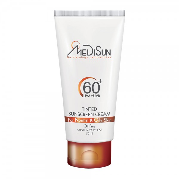 کرم ضد آفتاب مدیسان سری Normal And Oily Skin مدل Tinted حجم 50 میل