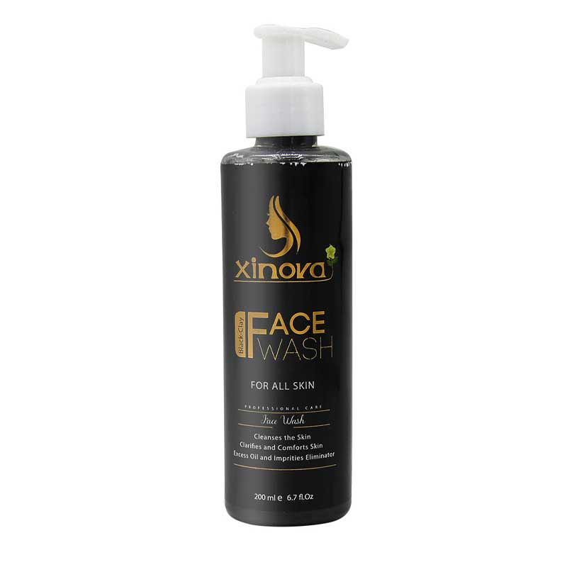ژل شستشوی صورت ژینوا مدل Black Clay حجم 200 میل