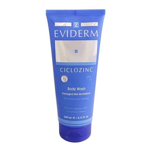 شامپو بدن سیکلوزینک اویدرم مناسب پوست‌های آسیب‌دیده 200میل