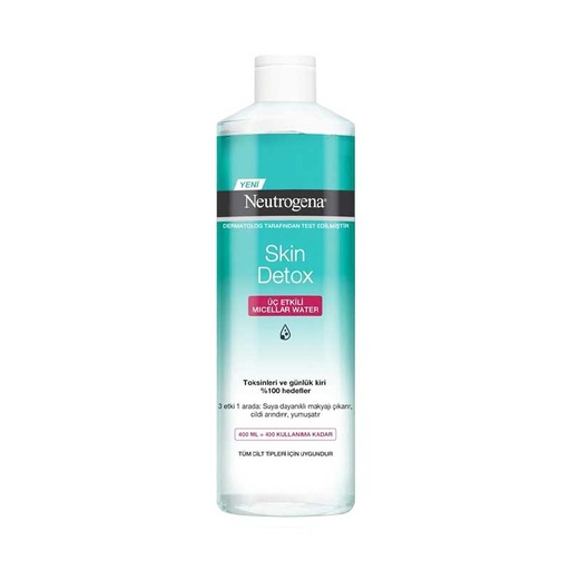 [49015] محلول Micellar واتر نوتروژینا مدل Skin Detox مناسب انواع پوست حجم 400 میل