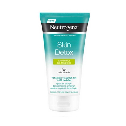[49017] ماسک و پاک کننده صورت نوتروژینا Skin Detox حاوی خاک رس حجم 150 میل مناسب پوست های حساس