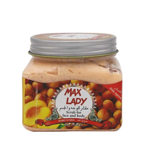 اسکراب صورت و بدن مکس لیدی مدل زردآلو حجم 300 میل