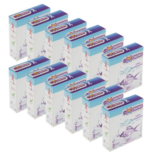 12 بسته کاندوم سه عددی ایکس دریم مدل Ultra lub